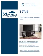 Preview for 1 page of Monarch Specialties I 2760 Assembly Instructions Manual