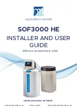 Monarch Water SOF3000 HE Installer And User Manual preview