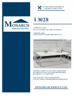 Предварительный просмотр 1 страницы Monarch I 3028 Assembly Instructions Manual