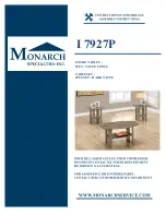 Monarch I 7927P Assembly Instructions Manual preview