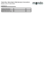 Preview for 10 page of Mondo LYPTASIT STAND DESK Assembly, Operating & Maintenance Instructions