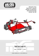 Preview for 1 page of Mondolfo Ferro TBE160 MATIC Operator'S Manual