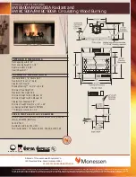 Monessen Hearth 36" and 42" Wood Burning Fireplaces BWB500A Product Specifications предпросмотр