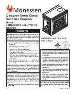 Monessen Hearth 624 NEC/PEC Installation And Operating Instructions Manual предпросмотр