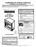 Monessen Hearth BUF36 Installation Manual preview