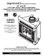 Monessen Hearth BWBC400MHB Installation And Operating Instructions Manual предпросмотр