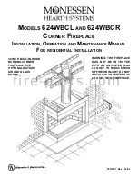 Monessen Hearth Corner Fireplace 624WBCL Installation, Operation And Maintenance Manual For Residential Installation предпросмотр