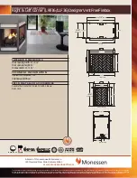 Preview for 1 page of Monessen Hearth Designer Vent Free Firebox LLF36 Product Specifications