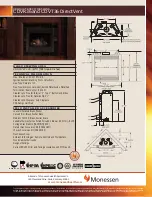 Monessen Hearth Direct Vent Gas Fireplace CDVR36 Product Specifications предпросмотр