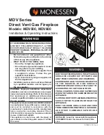 Monessen Hearth Direct Vent Gas Fireplace MDV500 Installation & Operating Instructions Manual preview