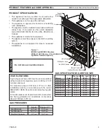 Предварительный просмотр 5 страницы Monessen Hearth Direct Vent Gas Fireplace MDV500 Installation & Operating Instructions Manual