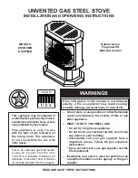 Preview for 1 page of Monessen Hearth DSSNVMB Installation And Operating Instructions Manual