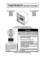 Monessen Hearth DZ36NMG Installation And Operation Instructions Manual preview