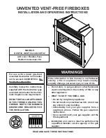 Monessen Hearth GCUF32 Installation And Operating Instructions Manual preview