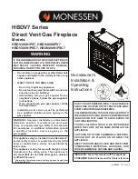 Monessen Hearth HBDV300N Installation & Operating Instructions Manual preview