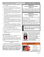 Preview for 4 page of Monessen Hearth HBDV300N Installation & Operating Instructions Manual