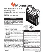 Monessen Hearth HDV500NSC Installation And Operating Instructions Manual preview