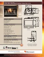 Preview for 1 page of Monessen Hearth HWB700HB Product Specifications