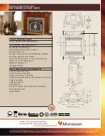 Monessen Hearth Indoor Gas Fireplace BDV600C Product Specifications preview