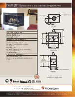 Предварительный просмотр 1 страницы Monessen Hearth Indoor Woodburning Fireplace 624BVCL Product Specifications