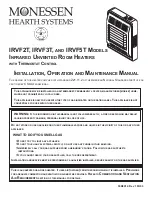 Monessen Hearth IRVF2T Installation, Operation And Maintanance Manual предпросмотр