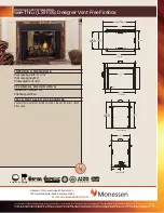 Monessen Hearth LO-Rider Designer Vent Free Fireboxes LSTF36 Product Specifications preview