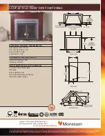 Monessen Hearth Lo-Rider Vent Free Firebox LCUF32-R Product Specifications preview