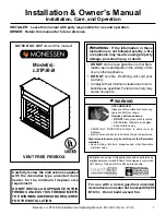 Monessen Hearth LSTF36-B Installation & Owner'S Manual предпросмотр