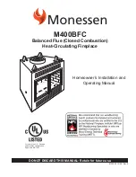 Предварительный просмотр 1 страницы Monessen Hearth M400BFC Homeowner'S Installation And Operating Manual