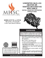 Preview for 1 page of Monessen Hearth MHSC EYF18 Installation And Operating Instructions Manual