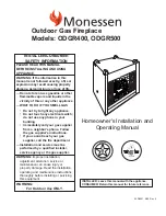 Предварительный просмотр 1 страницы Monessen Hearth ODGR400 Homeowner'S Installation And Operating Manual