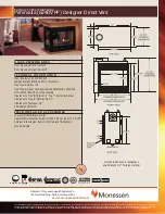 Предварительный просмотр 1 страницы Monessen Hearth Peninsula 624DVPF Product Specifications