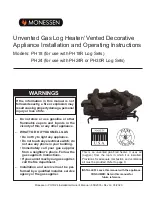 Preview for 1 page of Monessen Hearth PH18 Installation And Operating Instructions Manual