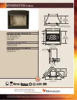 Monessen Hearth Unvented Vent-Free Fireboxes BUF400 Product Specifications preview