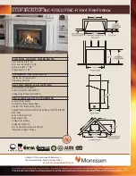 Preview for 1 page of Monessen Hearth Vent Free Firebox GCUF36C Product Specifications