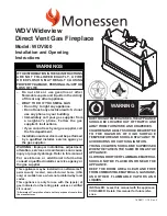 Предварительный просмотр 1 страницы Monessen Hearth WDV Wideview WDV500 Installation And Operating Instructions Manual