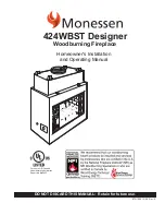 Preview for 1 page of Monessen Hearth WOODBURNING FIREPLACE 424WBST Installation And Operating Manual