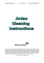 Money Controls Ardac Cleaning Instructions Manual preview