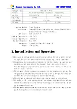 Preview for 4 page of Monicon CHR-26240 Manual