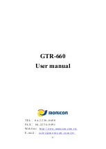 Monicon GTR-660 User Manual preview