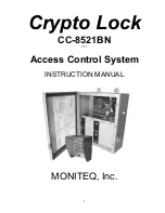 Preview for 1 page of Moniteq Crypto Lock CC-8521BN Instruction Manual