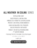 Monitor Audio All Weather In Ceiling Series Installation Manual preview