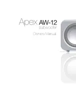 Monitor Audio Apex AW-12 Owner'S Manual preview