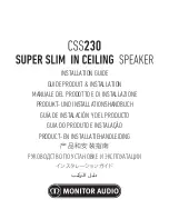 Monitor Audio CSS230 Installation Manual preview