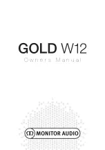 Preview for 1 page of Monitor Audio Gold W12 Owner'S Manual