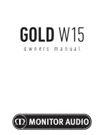 Monitor Audio Gold W15 Owner'S Manual предпросмотр