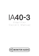 Предварительный просмотр 1 страницы Monitor Audio IA40-3 Owner'S Manual