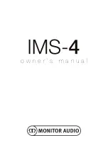 Предварительный просмотр 1 страницы Monitor Audio IMS-4 Owner'S Manual