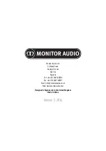 Предварительный просмотр 14 страницы Monitor Audio Monitor Reference MR Centre Owner'S Manual