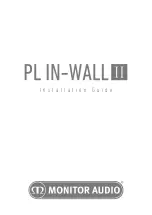 Preview for 1 page of Monitor Audio PL IN-WALL II Installation Manual